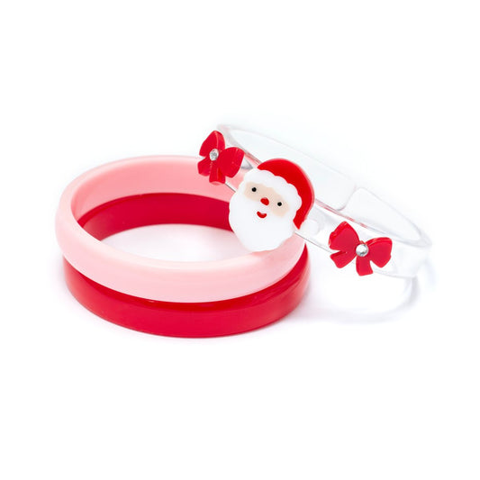 LILIES & ROSES - Santa Bows Red Bangles