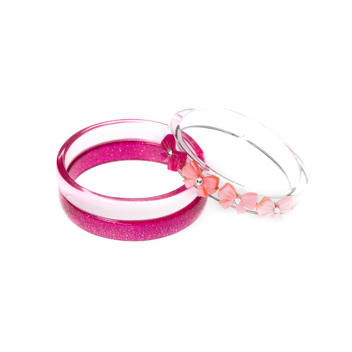 LILIES & ROSES - Bows Shimmer Pink Bangles