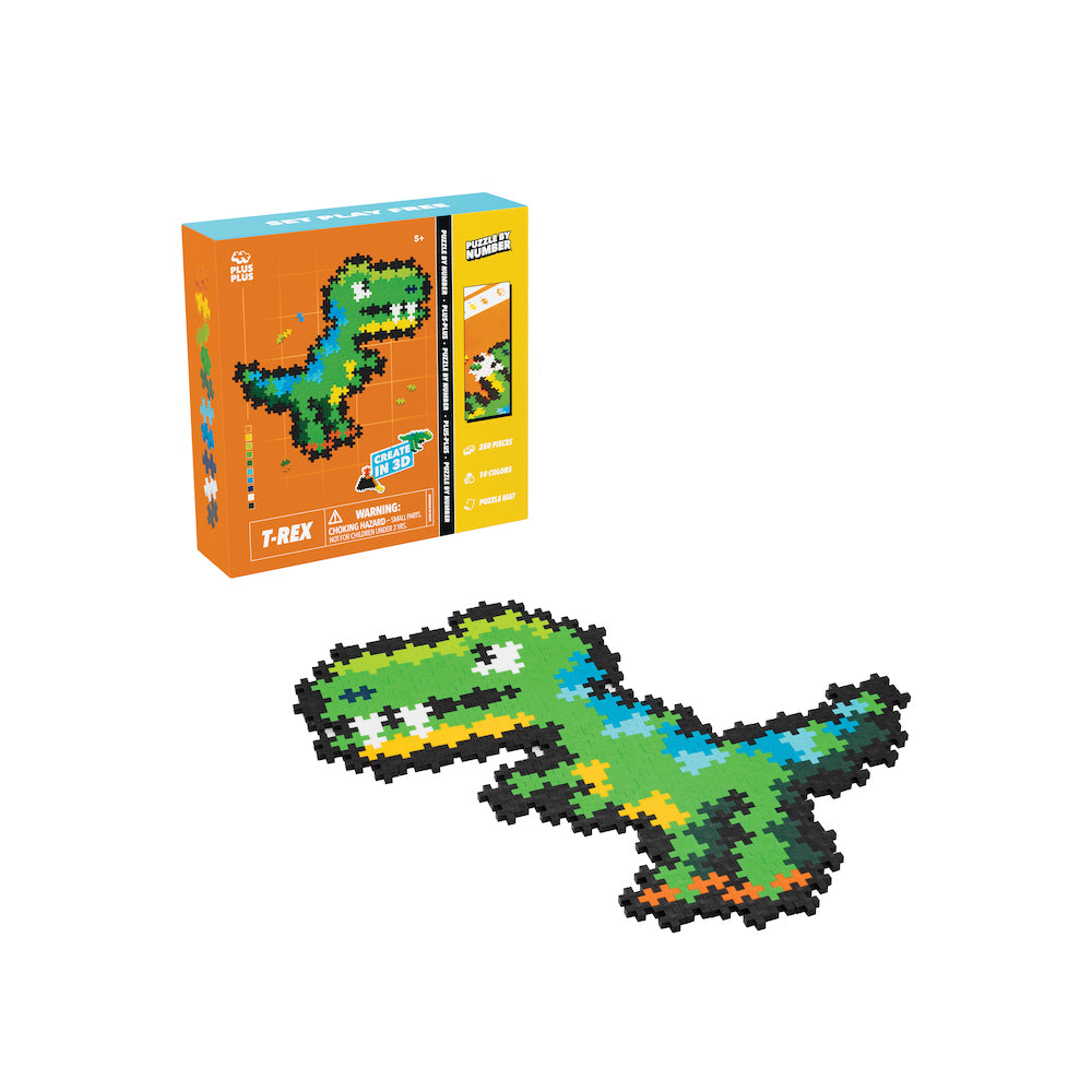PLUS PLUS - Puzzle by Number - 250 pc T-Rex