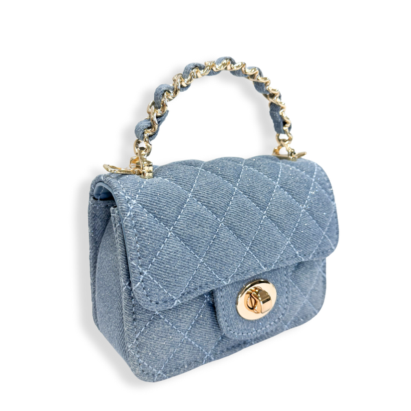 DOE A DEAR - Sparkly Denim Quilted Purse