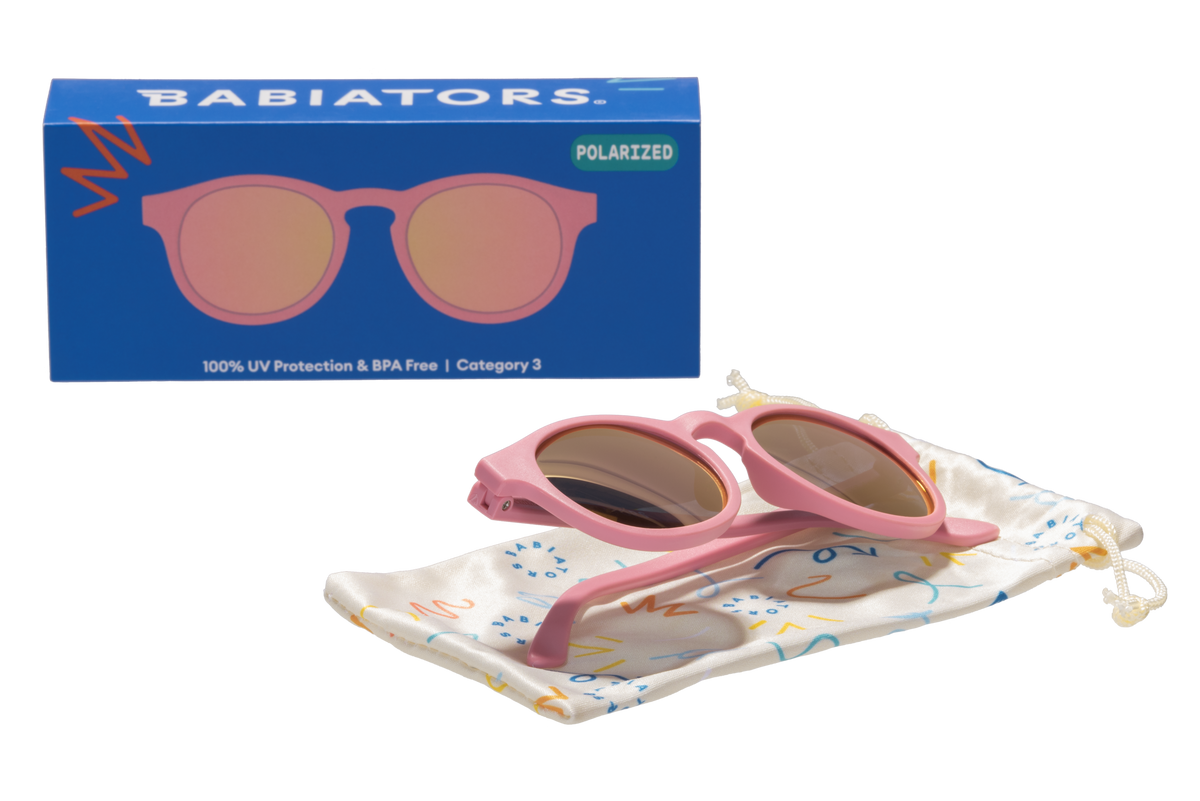 BABIATORS - Pretty in Pink Polarized Keyhole Sunglasses w/ Mirrored Lens