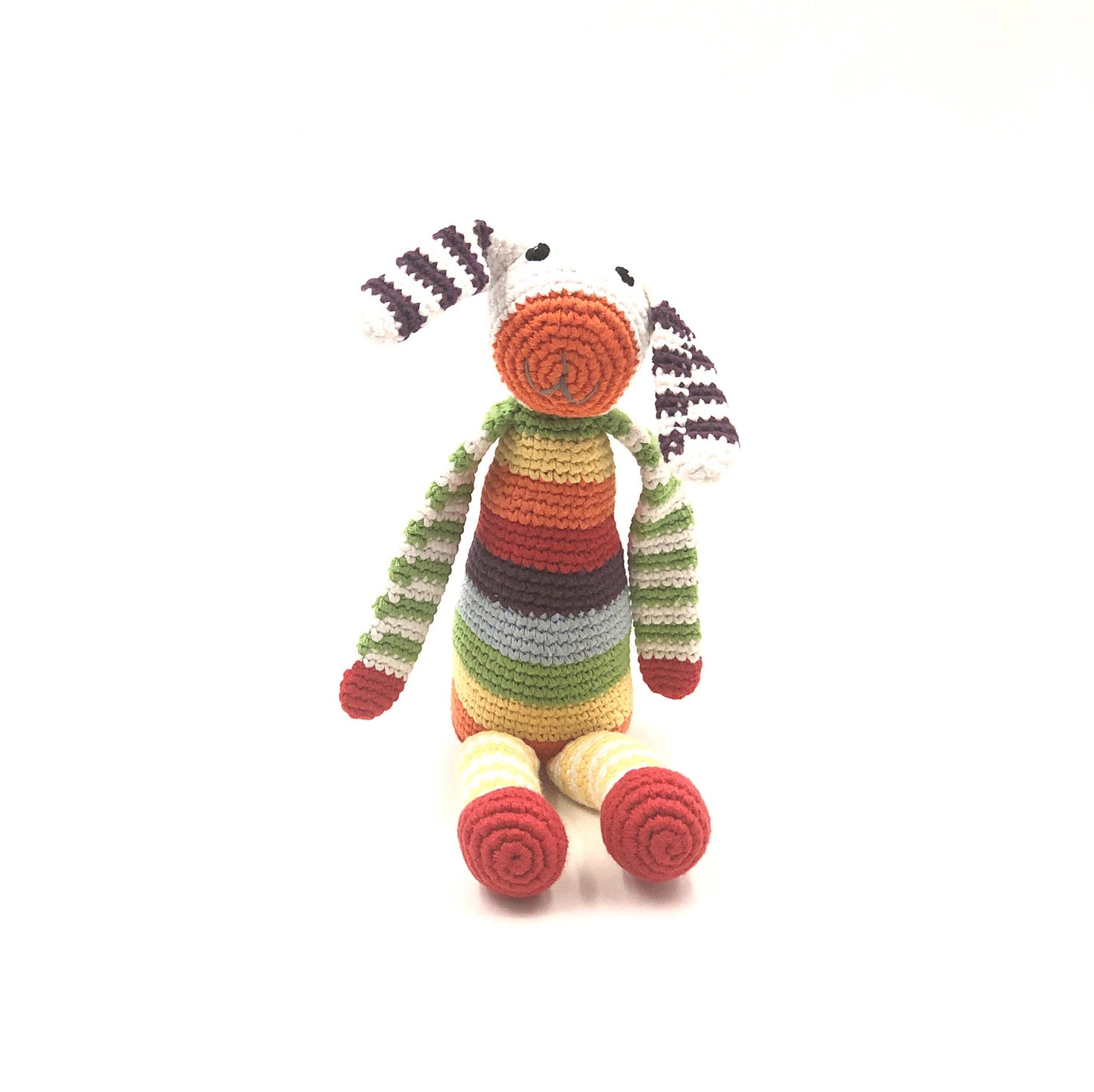 Velvety Plush Organic Rainbow Bunny