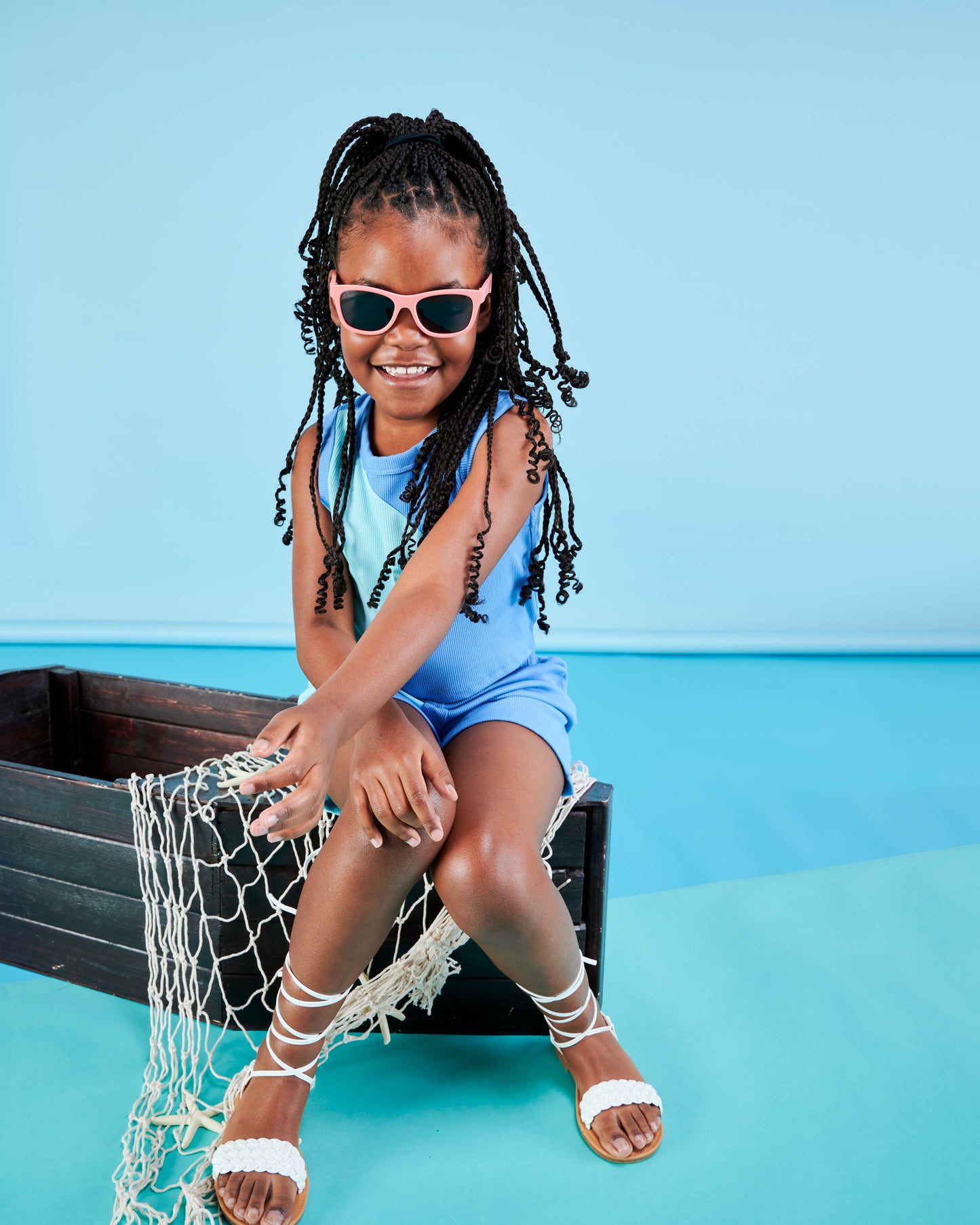 Kids Eco Collection: Navigator Sunglasses in Seashell Pink