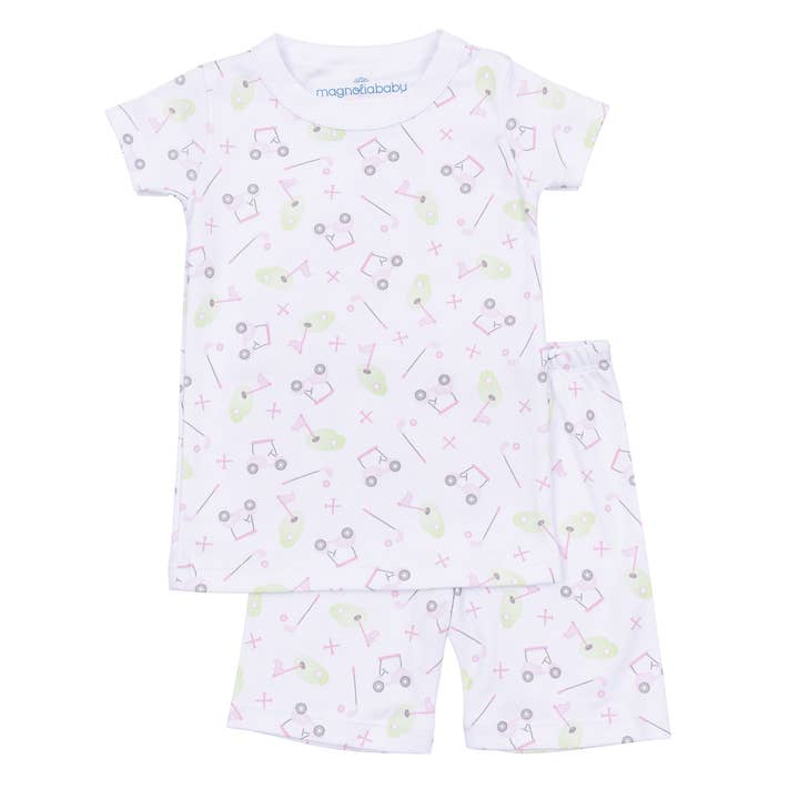 MAGNOLIA BABY - Tiny Tee Time Short Pajamas - Pink
