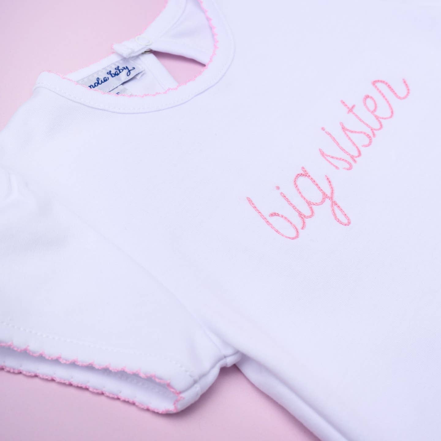 MAGNOLIA BABY - Big Sister Embroidered T-Shirt