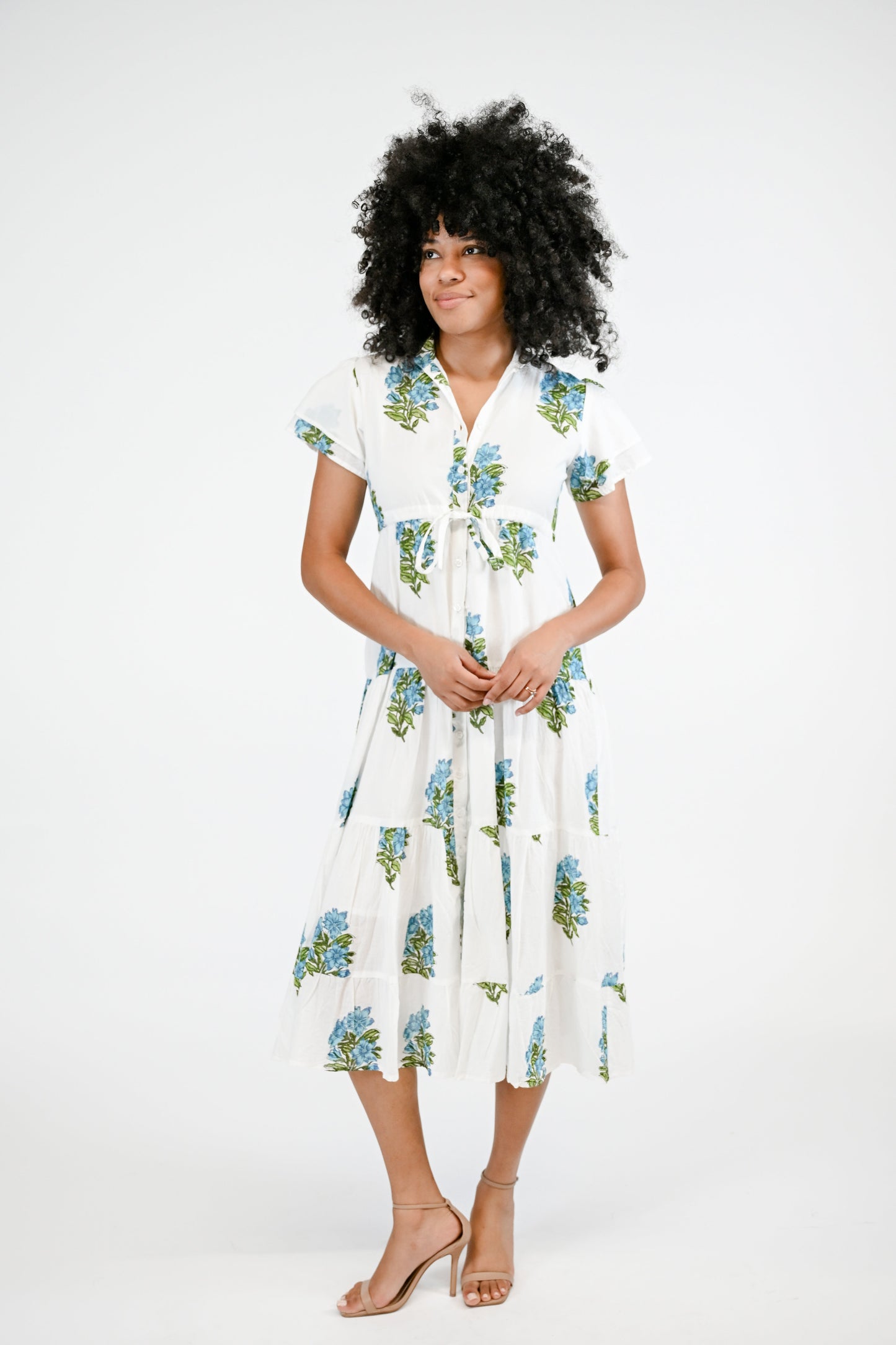 VICTORIA DUNN - Blue Hydrangea Dress