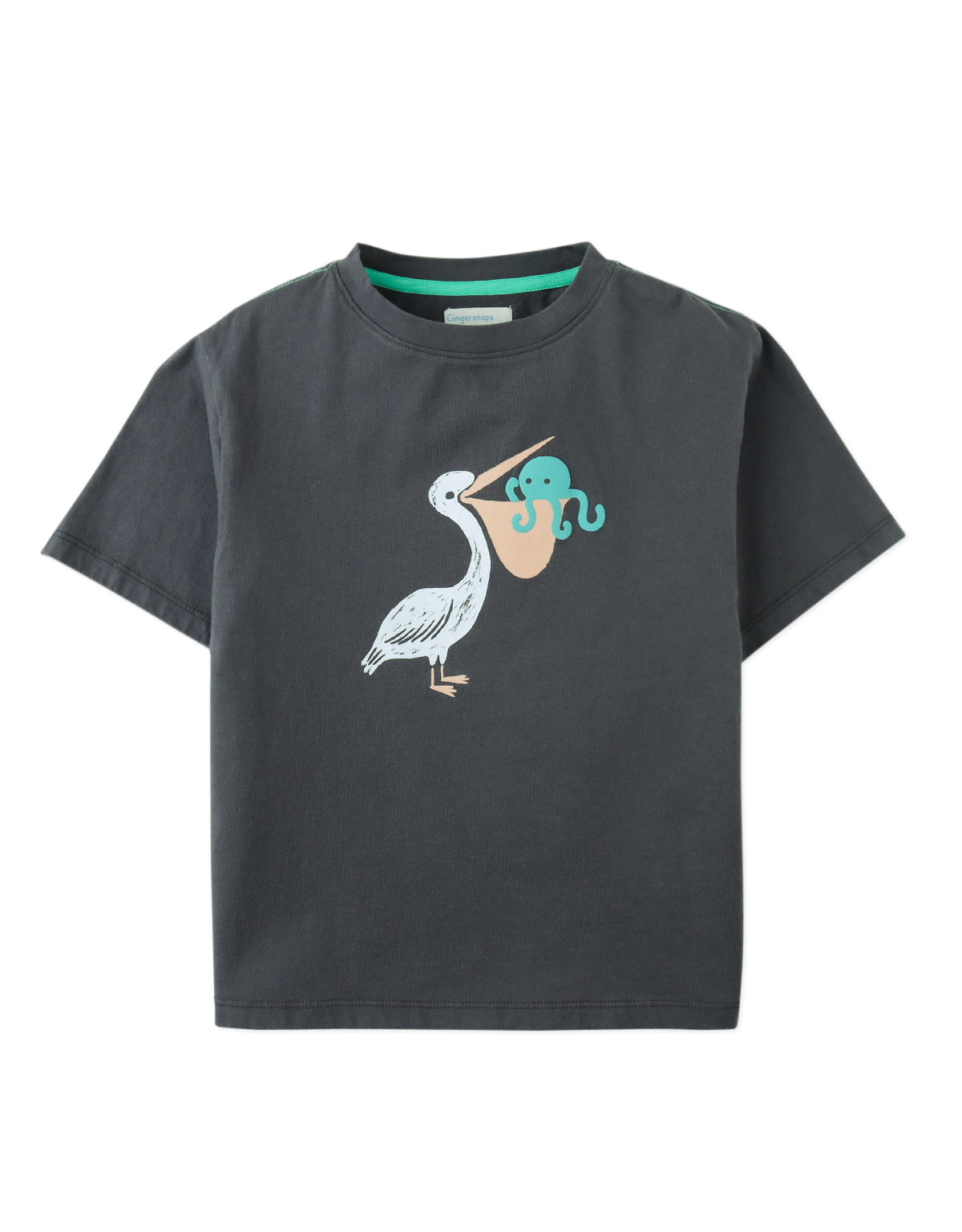 GINGERSNAPS - Eld Pelican Relaxed-Fit Jersey Graphic Tee