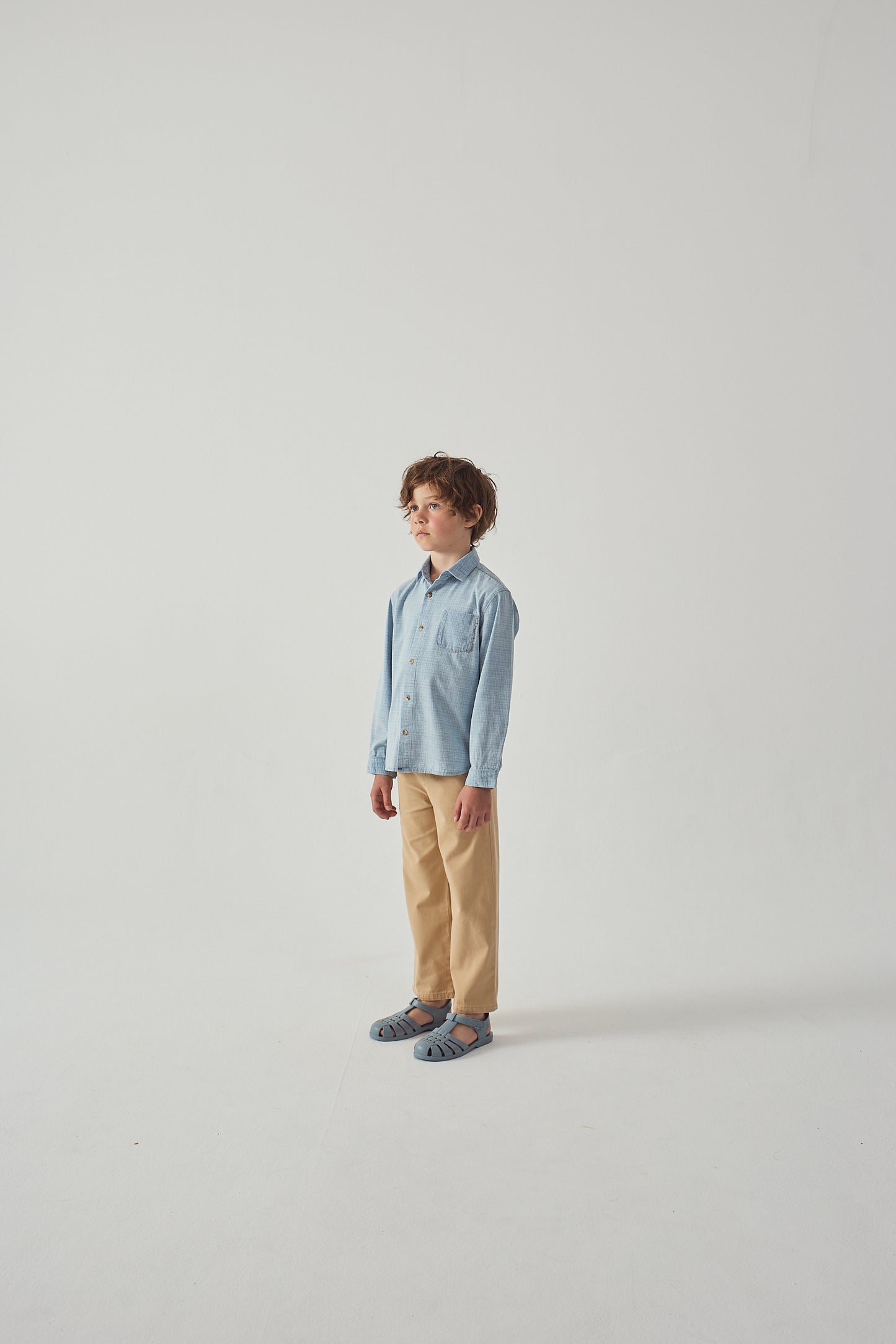 GINGERSNAPS - Julius Washed Denim Shirt With Contrast Thread