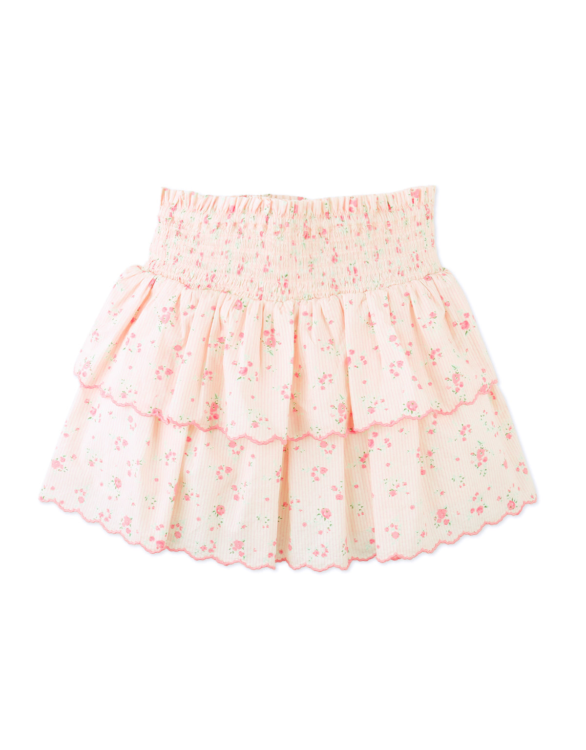 GINGERSNAPS - Bea Skort With Smocked Bodice & Embroidered Scallop