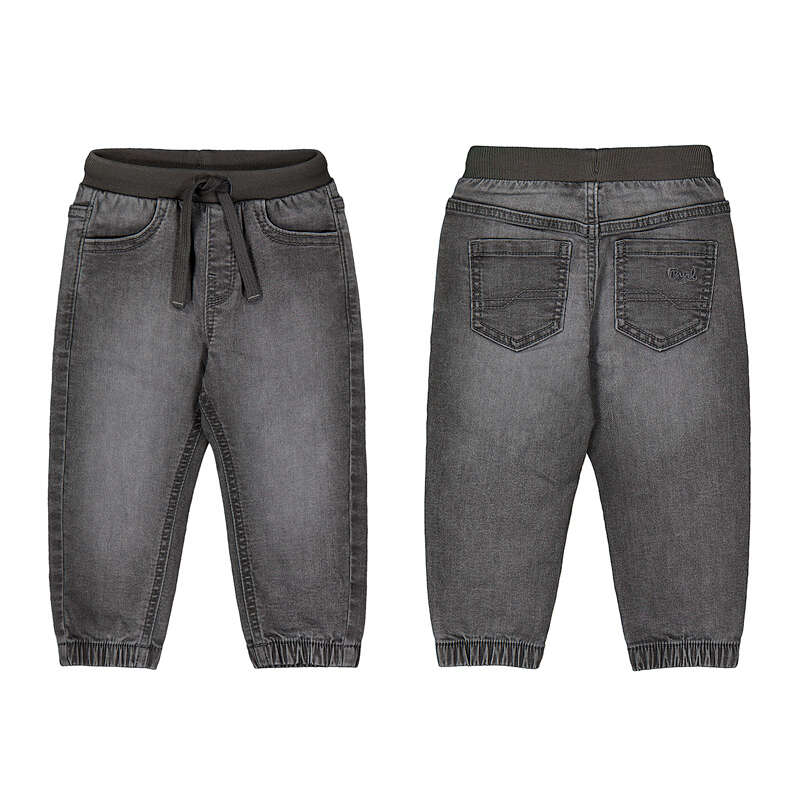 MAYORAL - Soft denim jogger pants - Medium Gray
