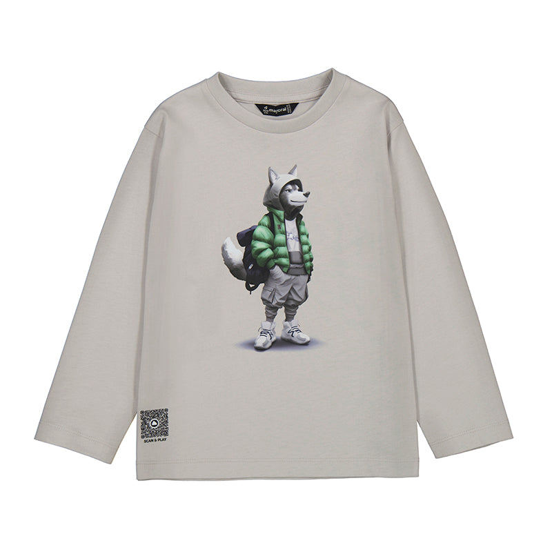 MAYORAL - L/s Wolf Shirt