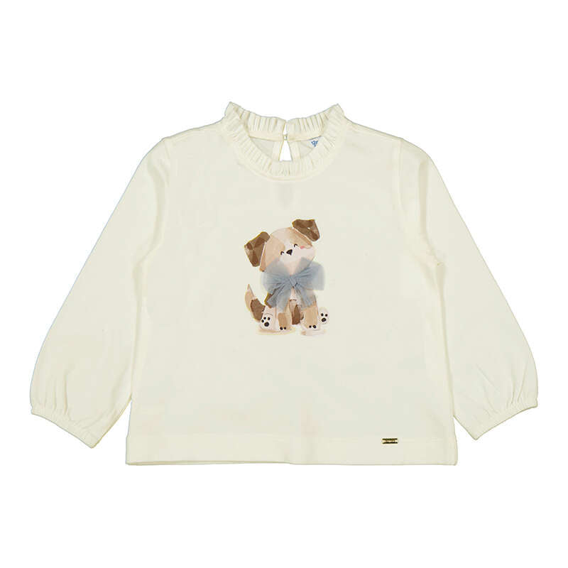 MAYORAL - L/s shirt dress - Cream