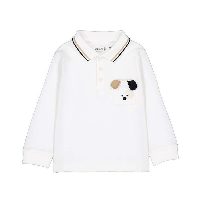 MAYORAL - L/s smooth detail polo