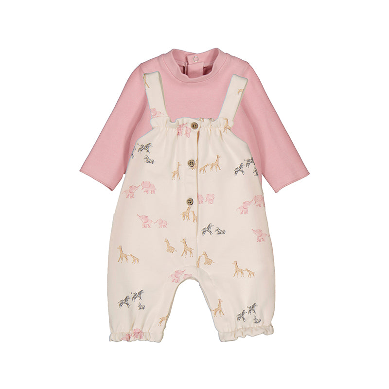 MAYORAL - Printed dungarees set - Orchid