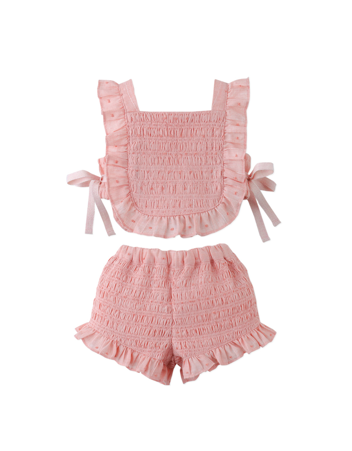 GINGERSNAPS - Baby Alexa Textured Blouse & Shorts Set With Bows
