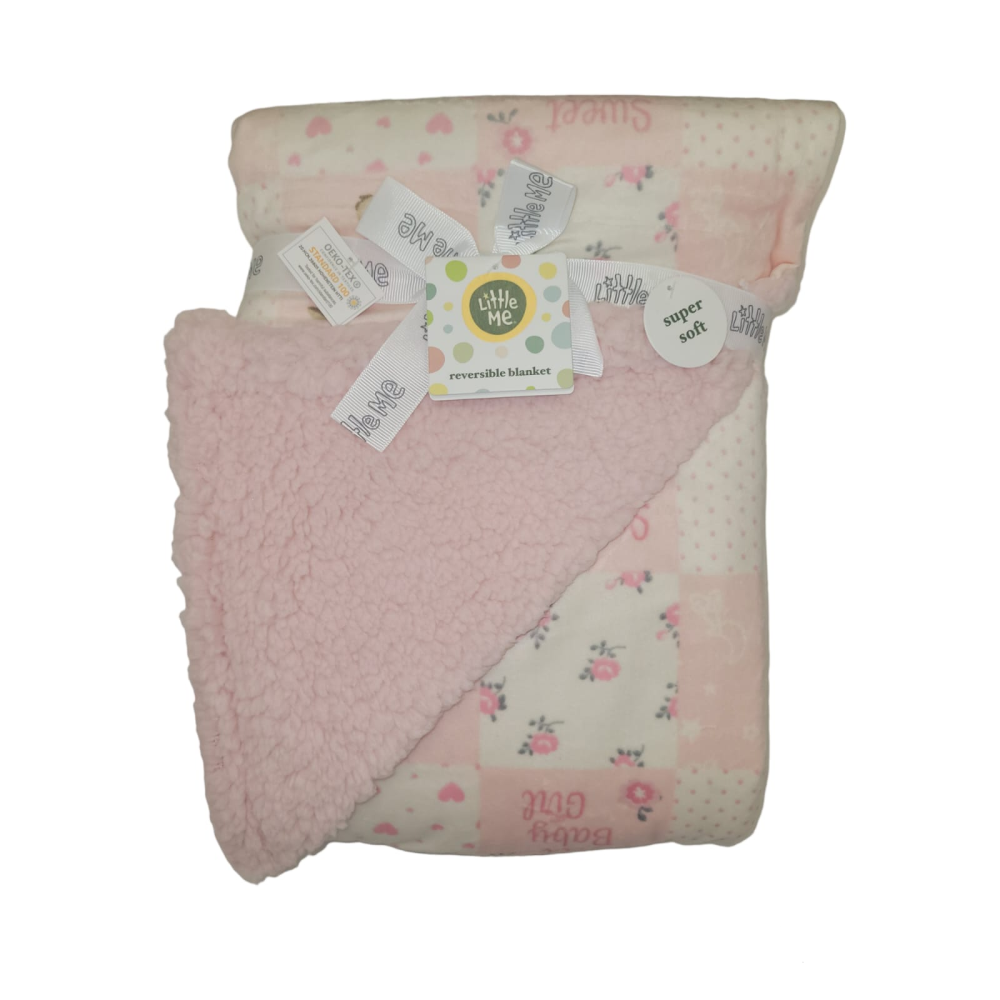 Super Soft Reversible Blanket - Pink