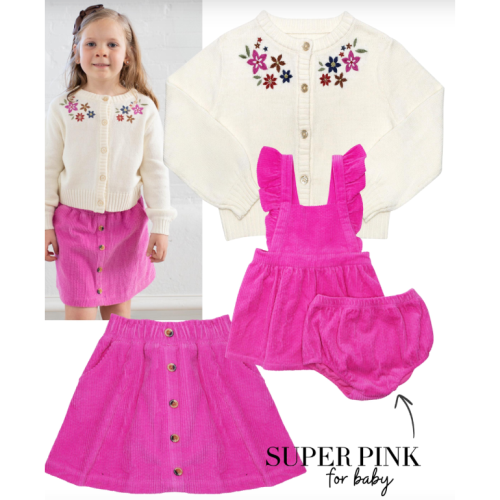 SAMMY + NAT - Jasmine Embroided Cardigan in Egret