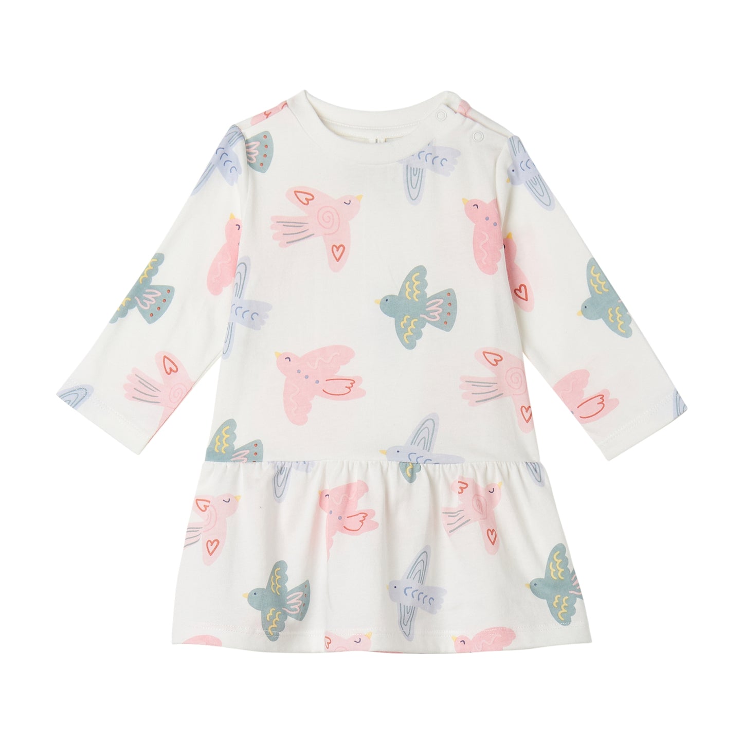 STELLA MCCARTNEY - Baby Girl LS Birds Dress