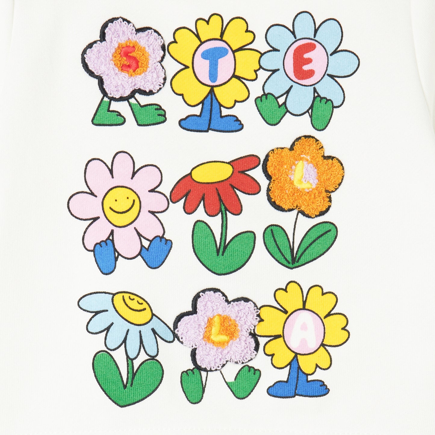STELLA MCCARTNEY - Baby Girl Sweatshirt With Stella Lettering Flowers