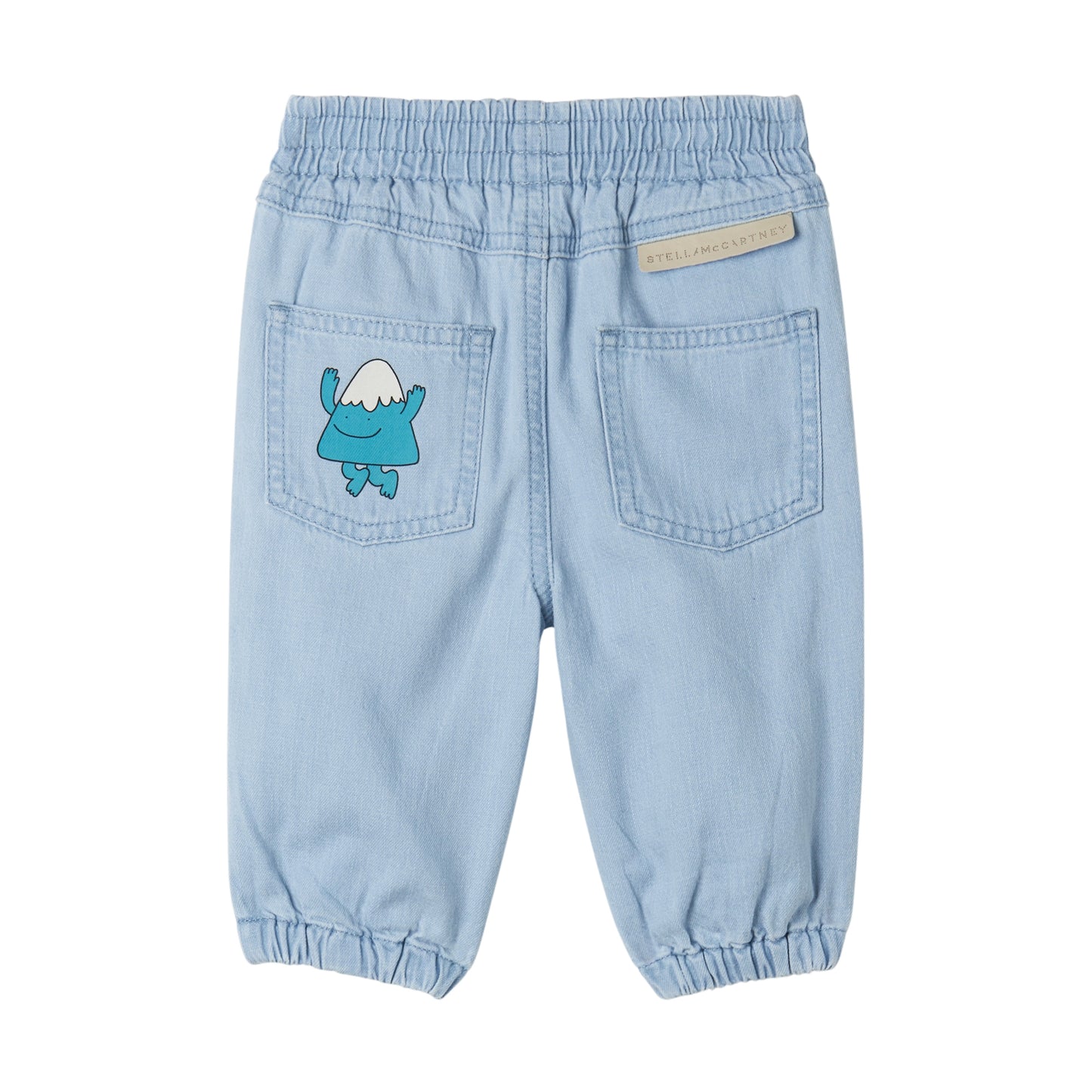 STELLA MCCARTNEY - Baby Boy Denim Pants With Stay Earthy Gang Print