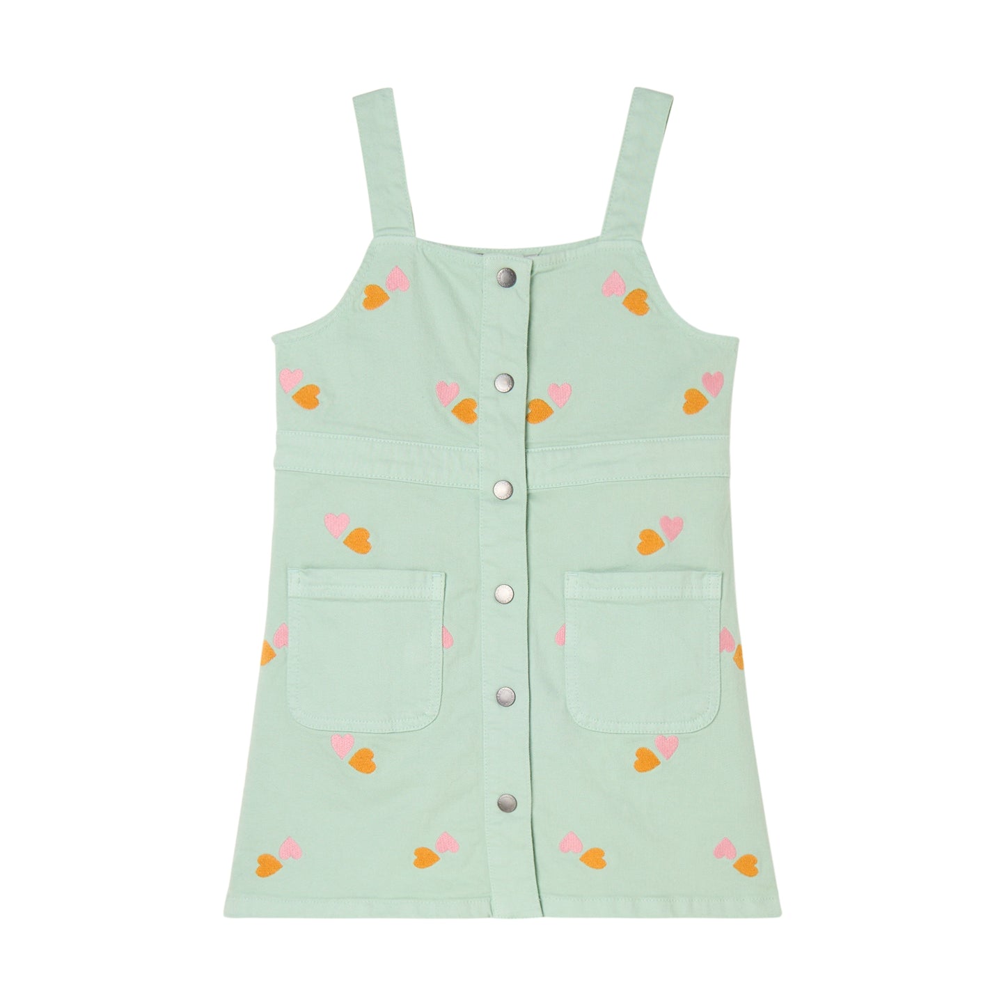 STELLA MCCARTNEY - Girl Gabardine Ricamata Hearts Jumper