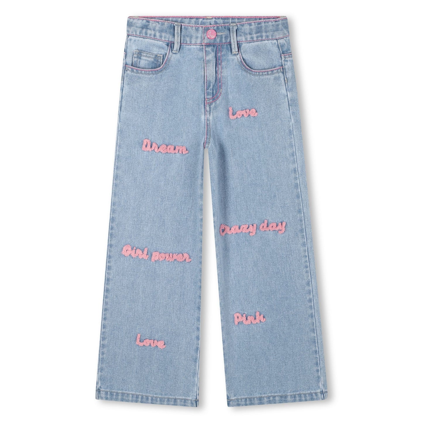 BILLIEBLUSH - Girls Denim Pants With Words