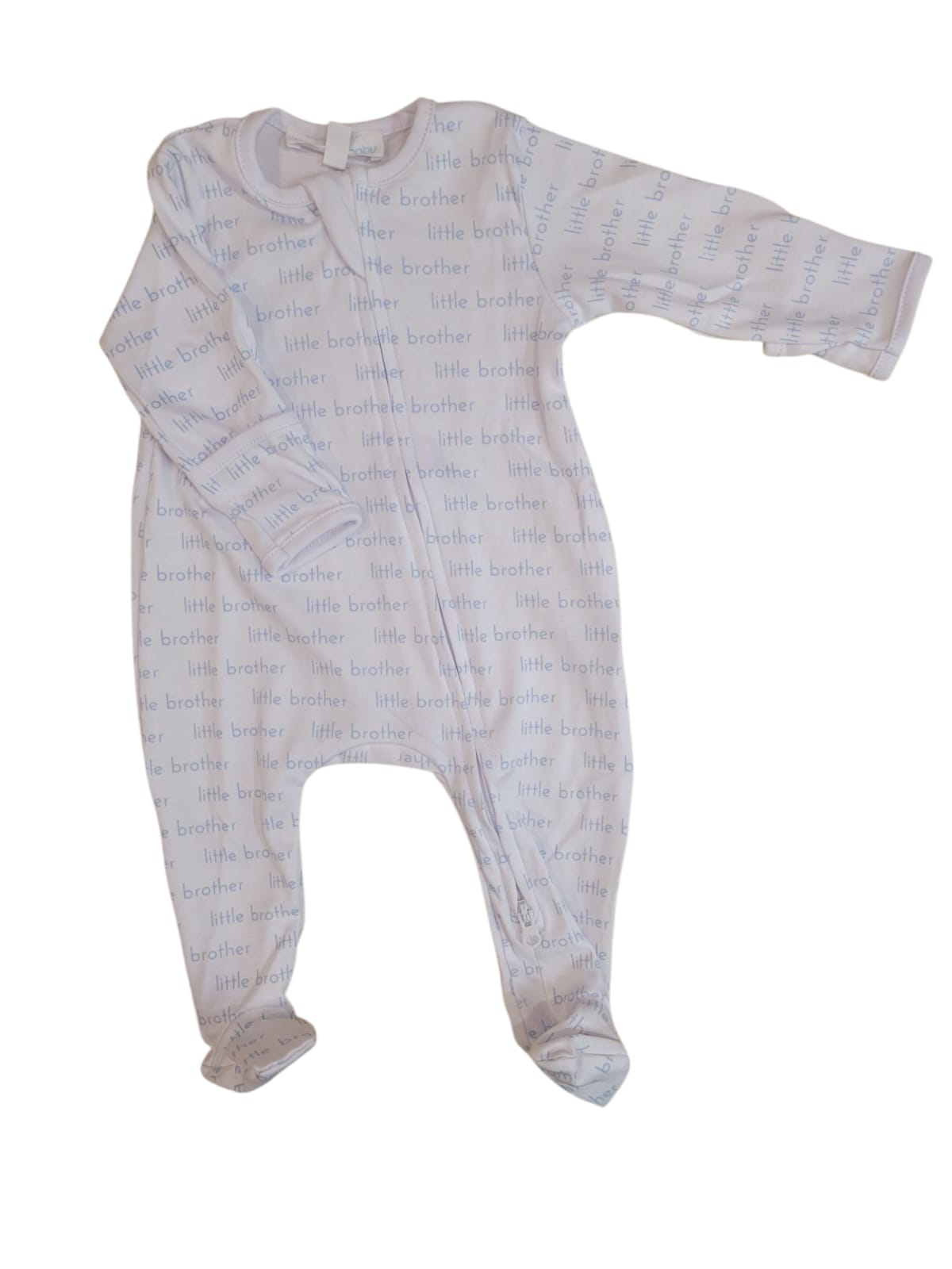 MAGNOLIA BABY - Brother Printed Zipper Footie L Blue