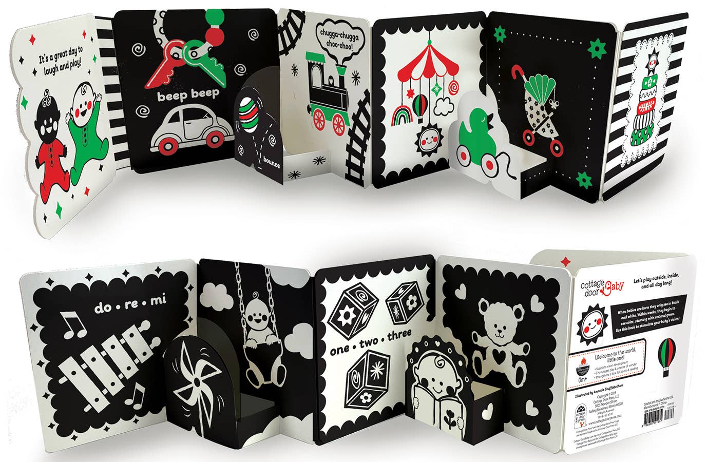 Look, Look, Baby! Playtime High Contrast Black & White Book