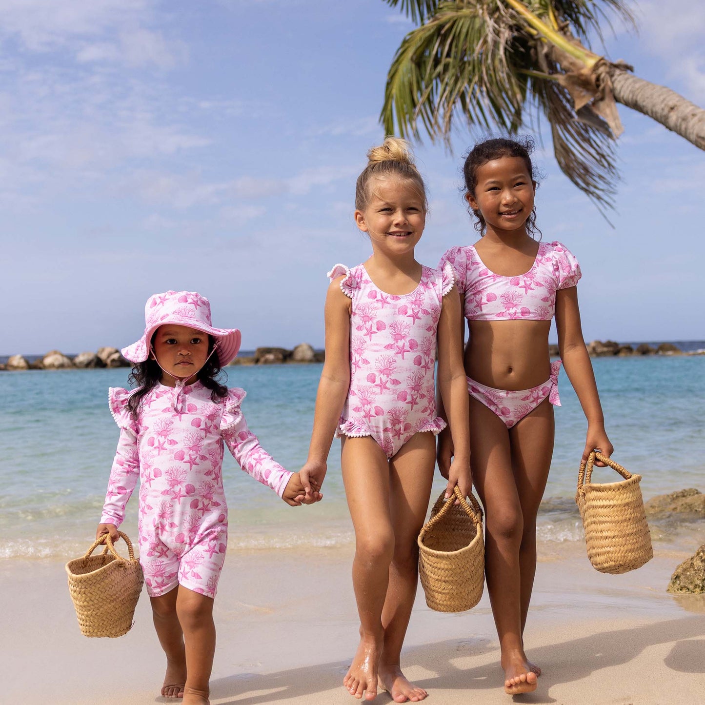 Pink Lagoon Frill Swimsuit