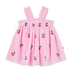 STELLA MCCARTNEY - Baby Girl Sleeveless Tulle Dress W Cherries Embro