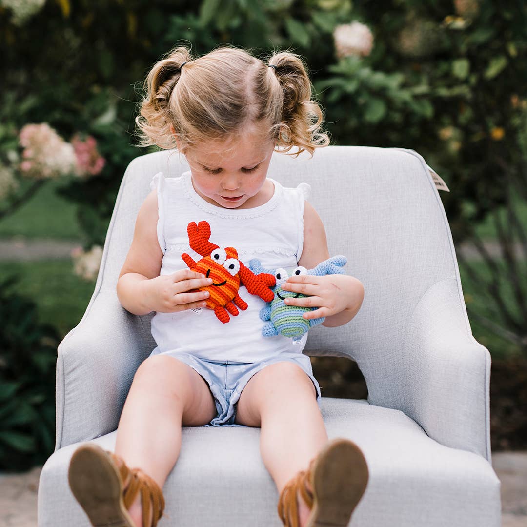 Red Crab Rattle - Ocean-Themed Baby Toy