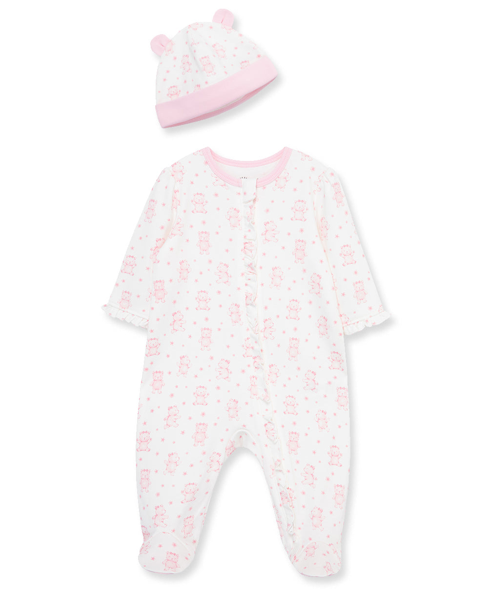 LITTLE ME - joyful bear footie-hat