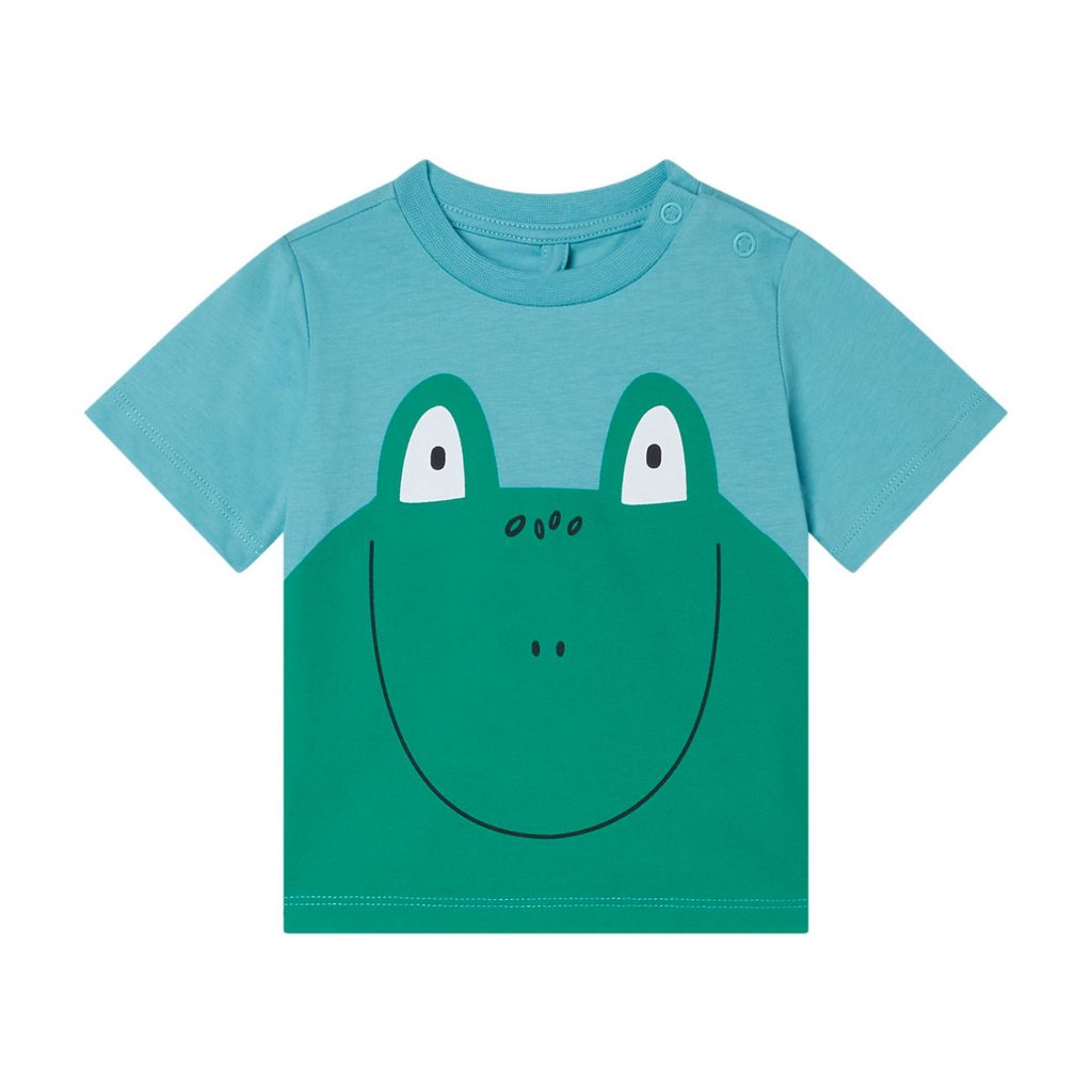STELLA MCCARTNEY - Baby Boy SS Tee With Frog Face Print