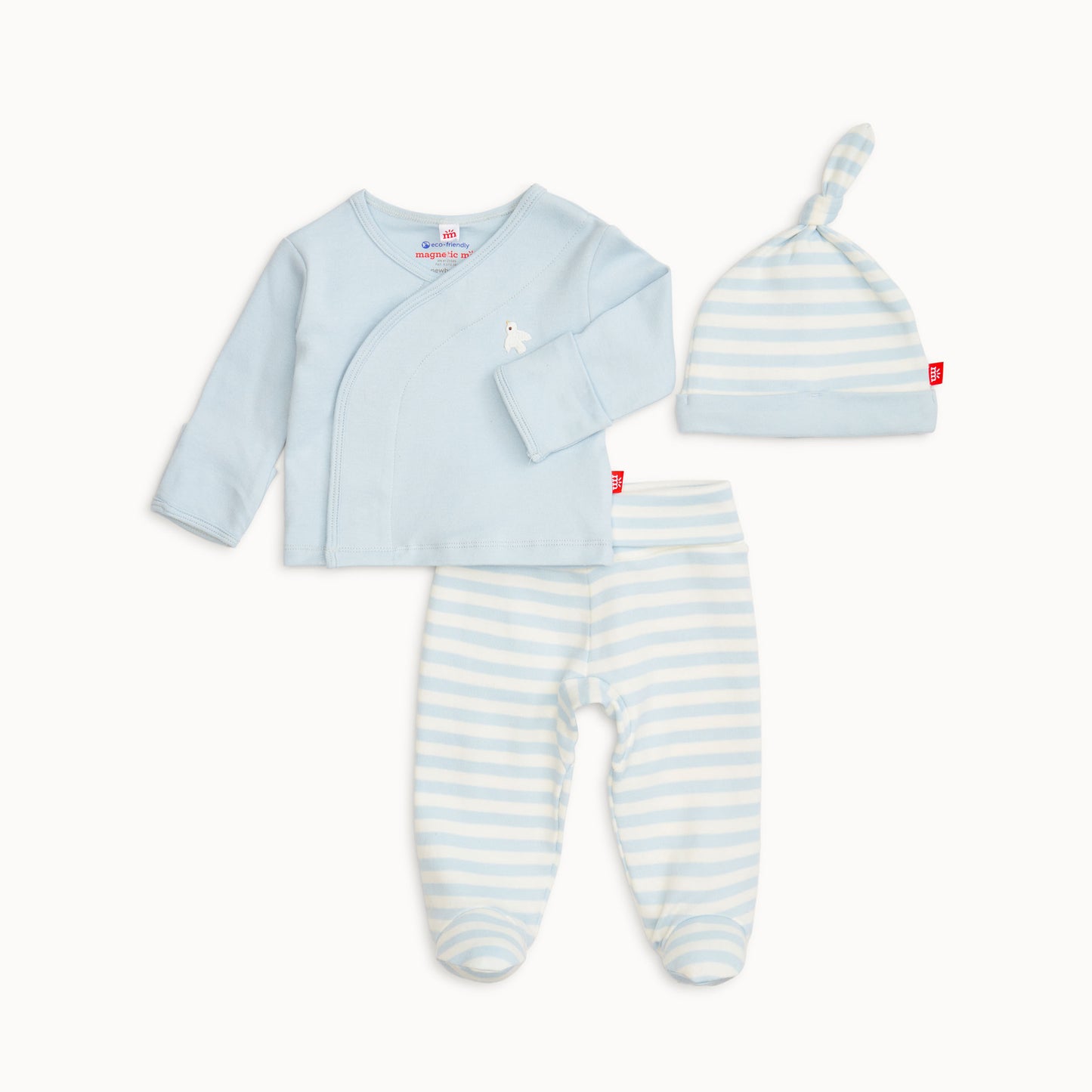 MAGNETIC ME - Blue Stripe Organic Cotton Kimono
