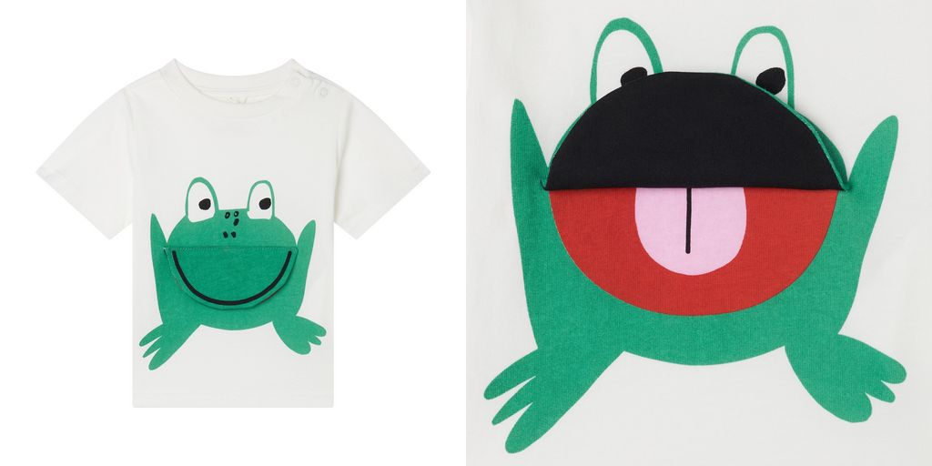 STELLA MCCARTNEY - Baby Boy SS T-Shirt With Frog Print