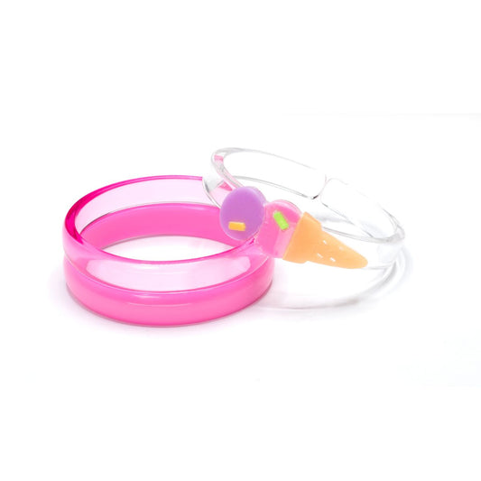 LILIES & ROSES - Ice Cream Double Scoop Pink Purple Bangles