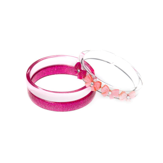 LILIES & ROSES - Bows Shimmer Pink Bangles