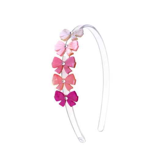 LILIES & ROSES - Bows Shimmer Pink Headband