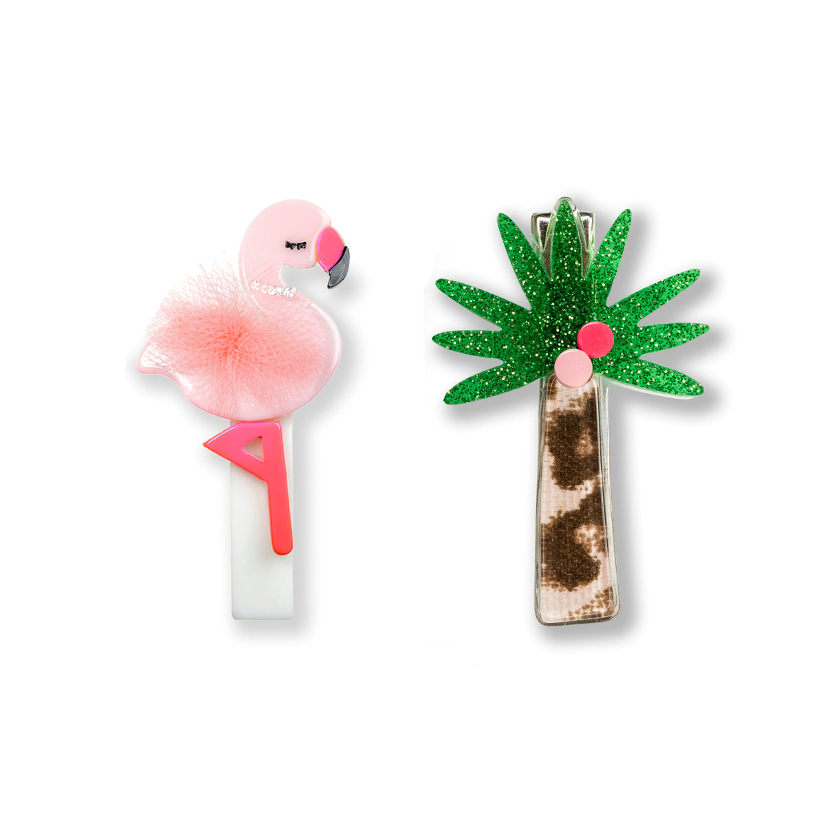 LILIES & ROSES - Tropical  Flamingo Hair Clips