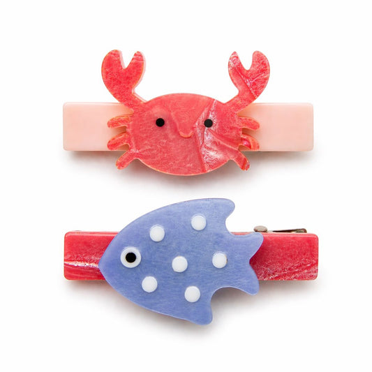 LILIES & ROSES - Ocean Friends Crab Hair Clips