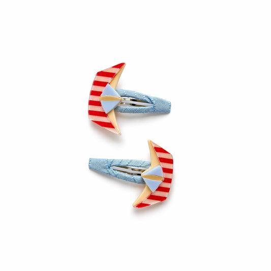 LILIES & ROSES - Nautical Paper Boat Snap Clips