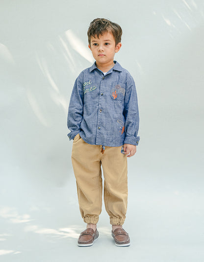 GINGERSNAPS - Lewis Embroidered Chambray Workshirt