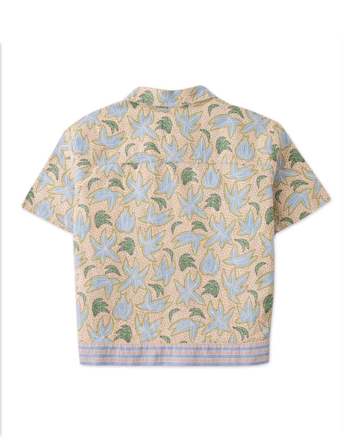 GINGERSNAPS - Mo Linen Blend Panaman Shirt With Palms & Bananas