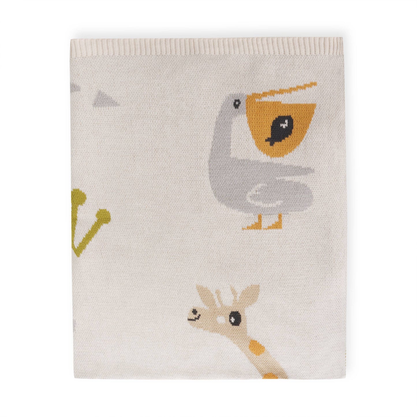 Jungle Friends - Jacquard Sweater Knit Baby Blankets