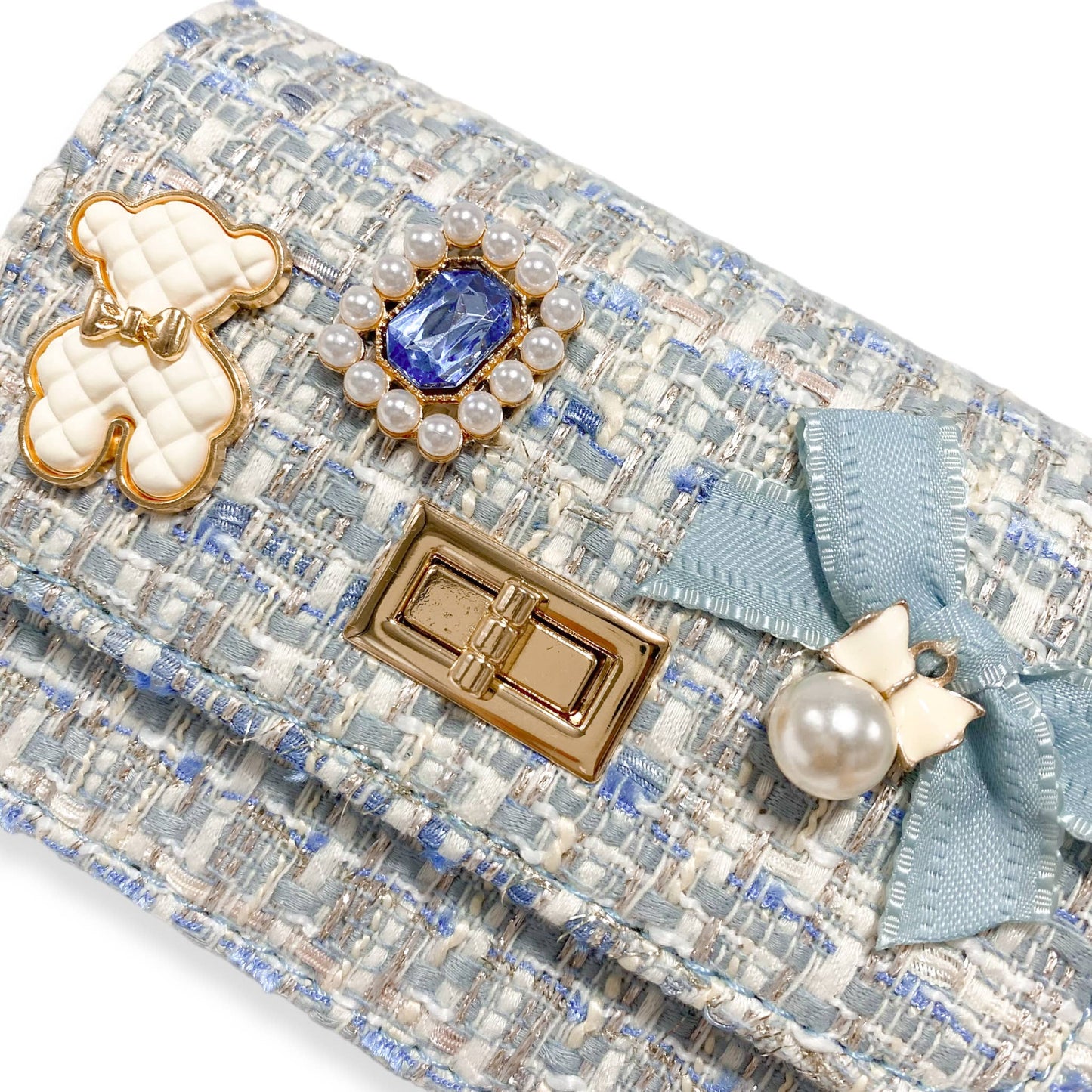 DOE A DEAR -  Teddy & Bow Tweed Purse