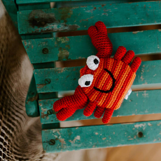 Red Crab Rattle - Ocean-Themed Baby Toy