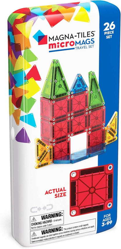 MAGNA-TILES -  MicroMAGS 26-Piece Travel Set