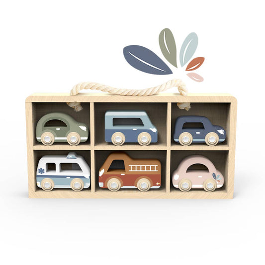 SPEEDY MONKEY - Car Display Case with 6 Vehicles