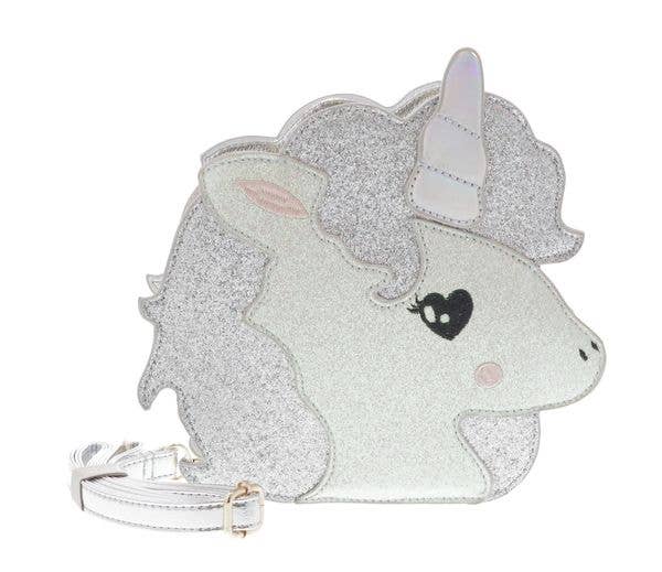 DOE A DEAR -  SILVER Glitter Unicorn Purse