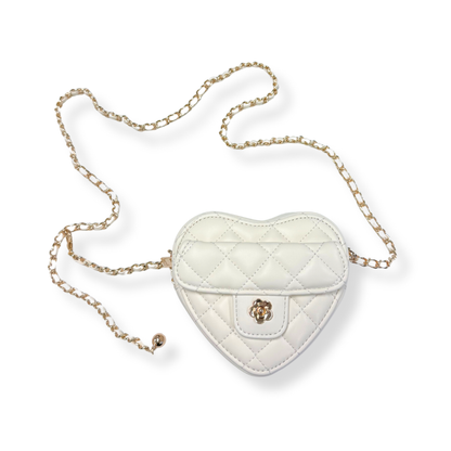 DOE A DEAR -  Quilted Leather Heart Purse